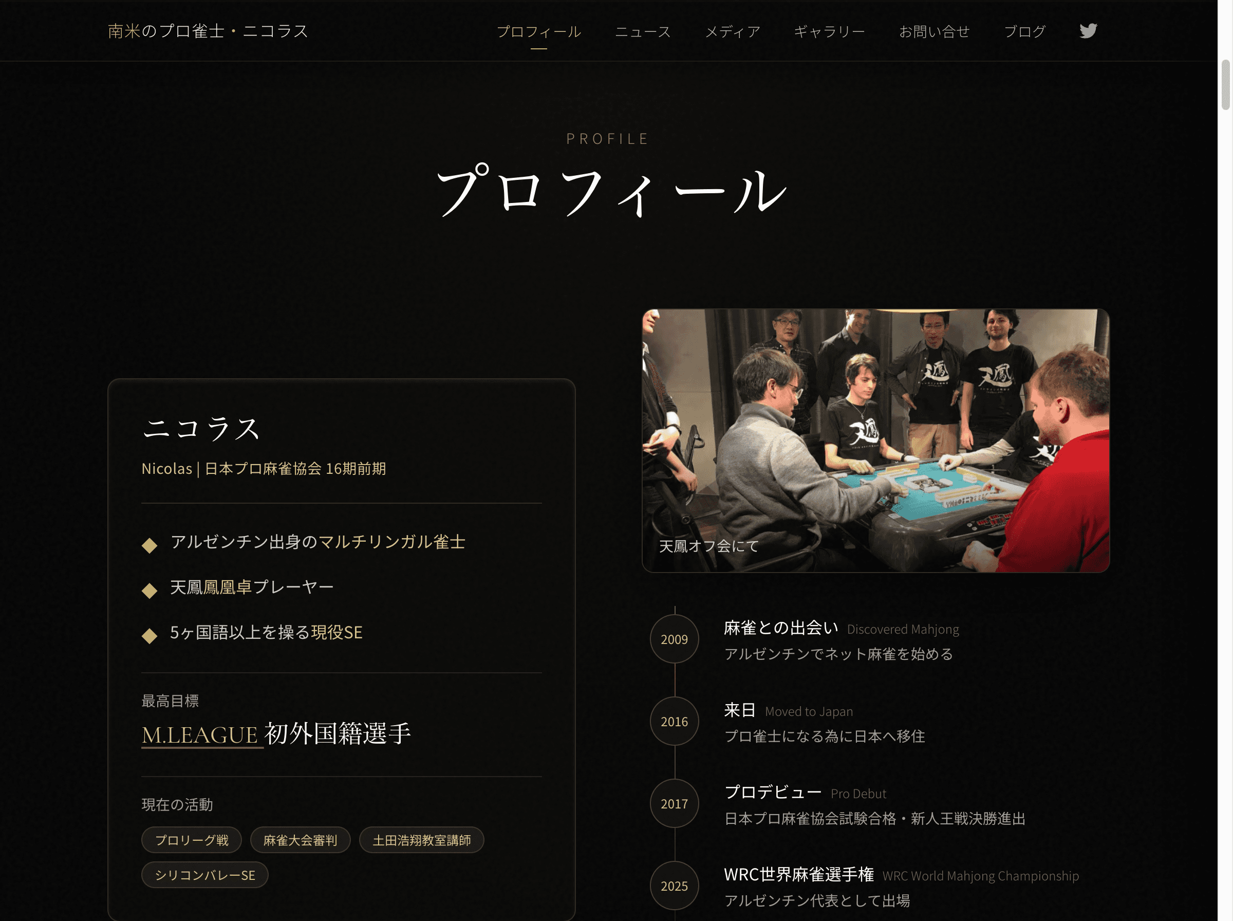 ニコラス プロ雀士 - 機能セクション